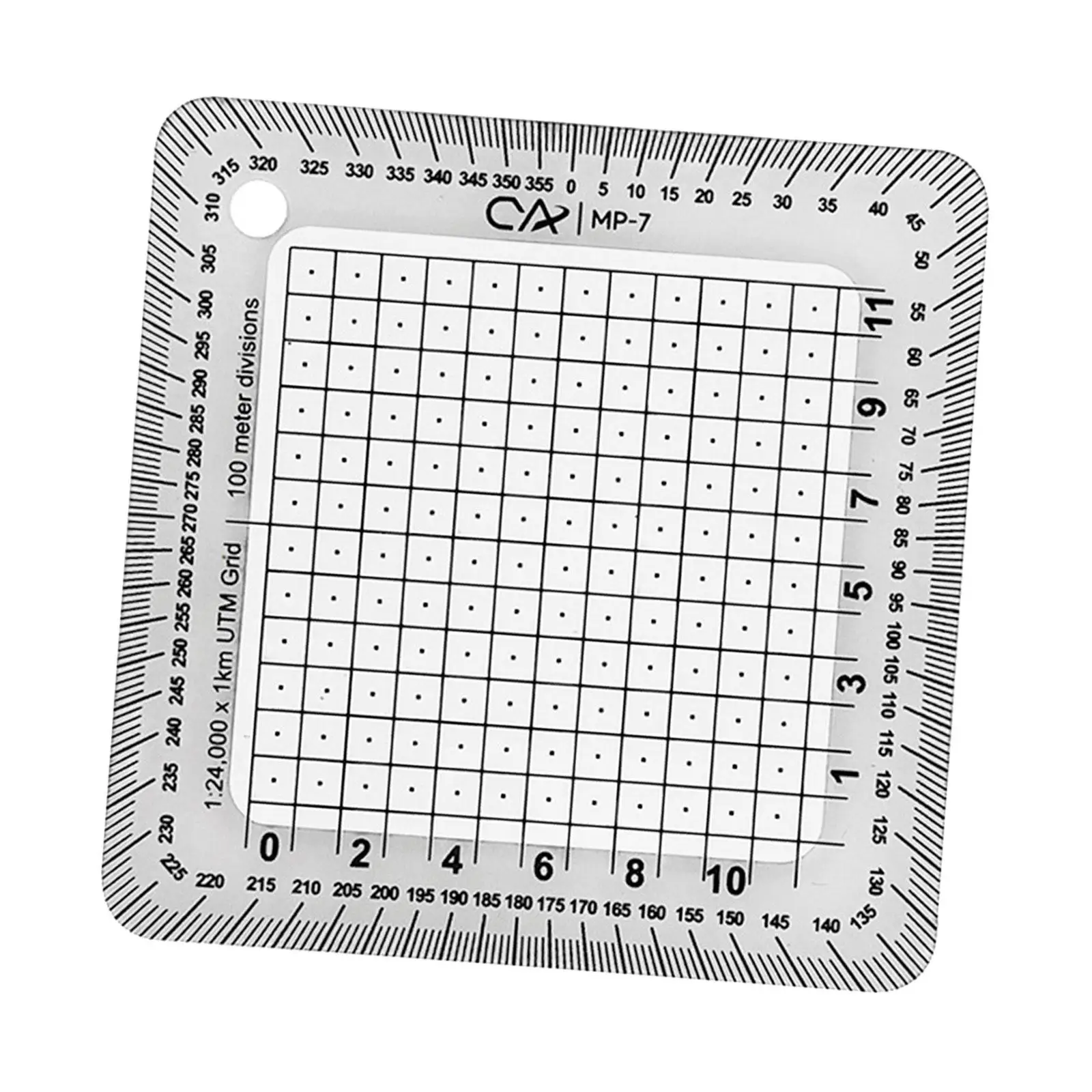 1x Utm Grid Educational Clear Measuring Tool Easy to Read Maptool for Traveling Land Navigation Map Reading