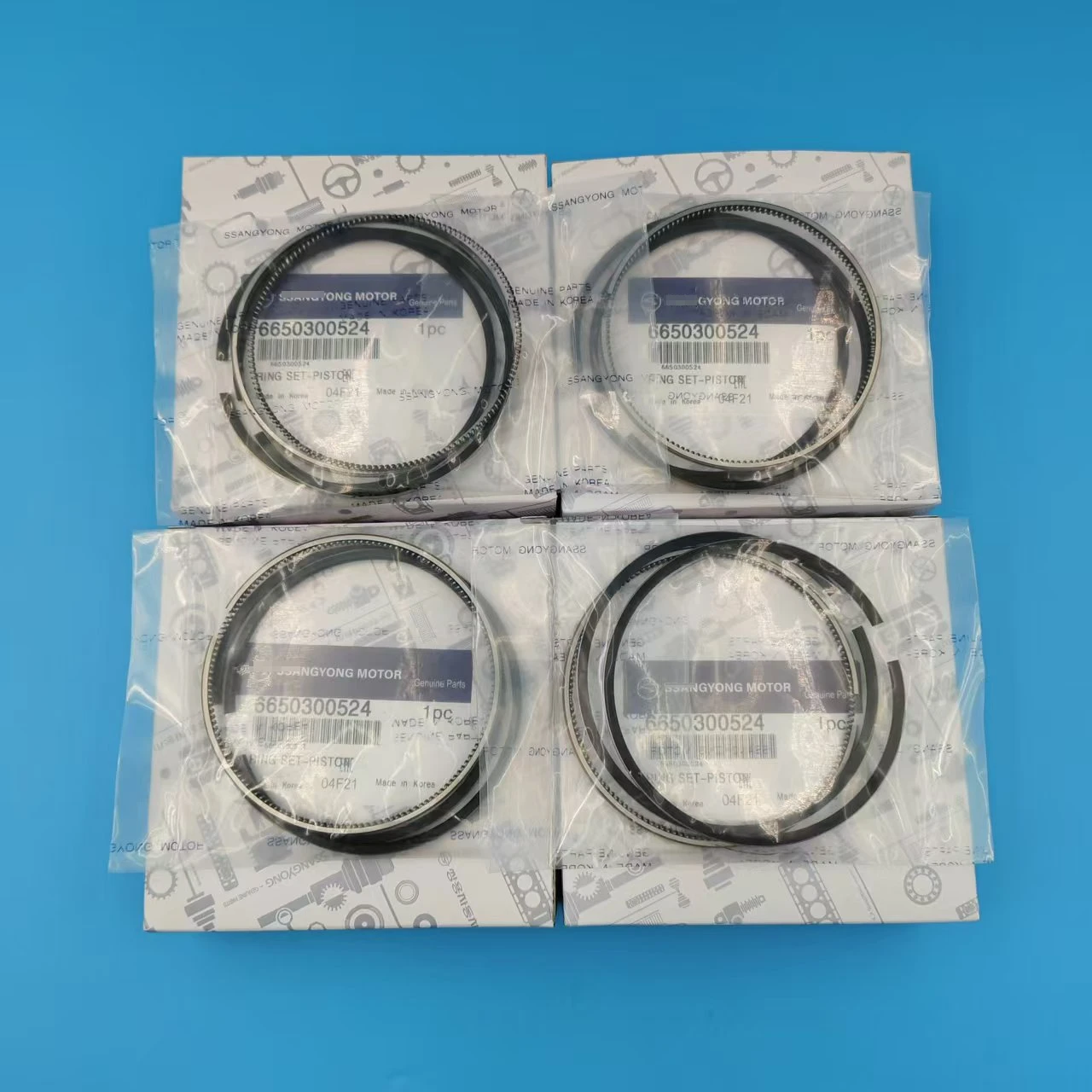 4pcs/set Engine Parts Piston Rings kit  For Ssangyong Actyon Kyron Rexton Stavic  6650300524