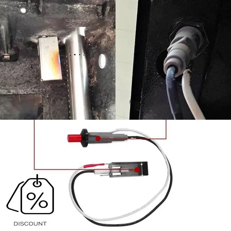 ABJO-parrillas conjunto de encendedor piezoeléctrico encendido de encendedor de chispa piezoeléctrica para Weber 7510 Spirit E-210 encendido de pulso piezoeléctrico