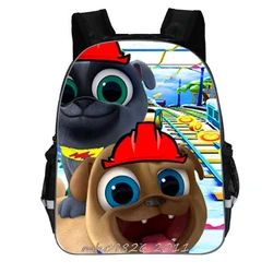 Novo anime filhote de cachorro cachorro amigos crianças saco de escola meninos e meninas escola desenhos animados saco mochilas para meninas mochila presente aniversário