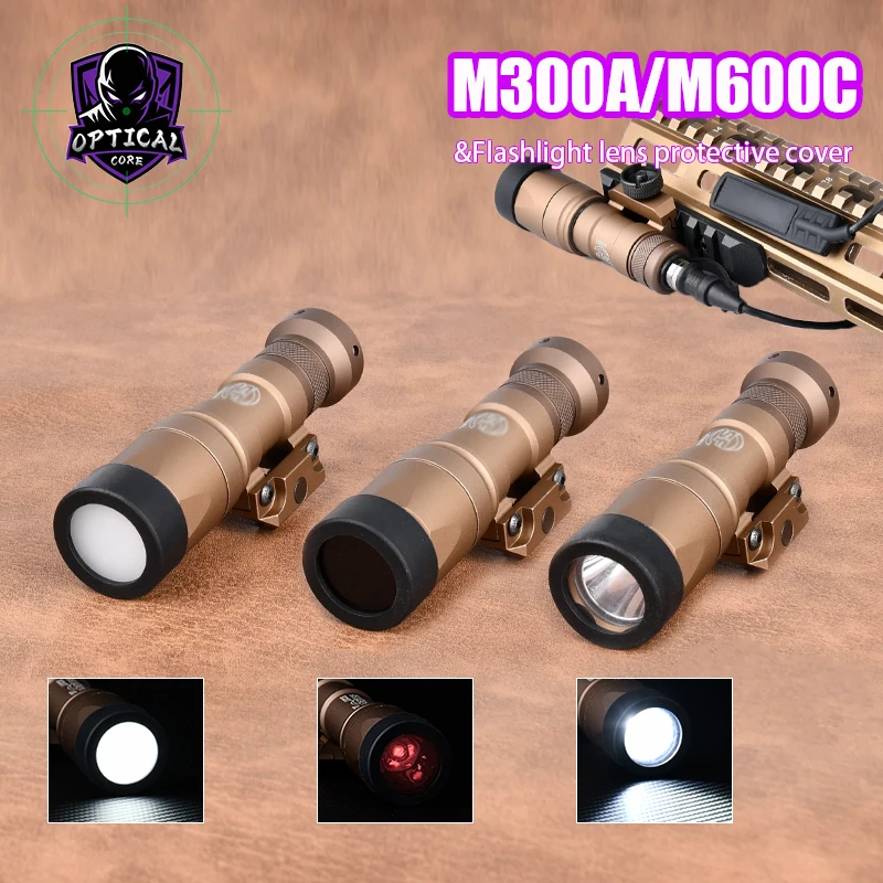 

Tactical M300A M600C Scout Weaponlight Flashlight Lens Protective Cover Hunting Set M300/M600/X300/X400 Flashlight Lampshade