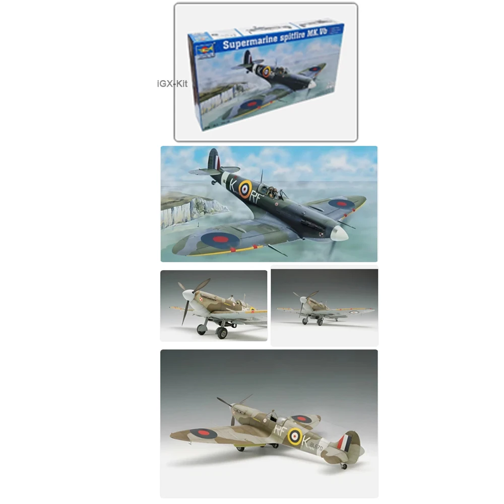 

Модель самолета Trumpeter 02403 Supermarine Spitfire MK Vb в масштабе 1:24, пластиковый конструктор для сборки