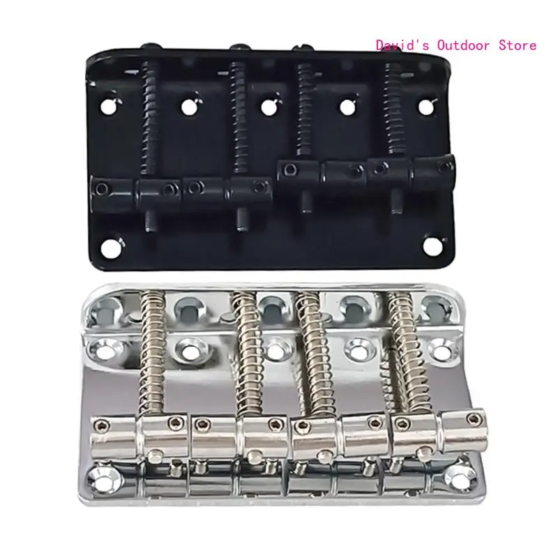 

Metal Fixed Hardtail Tailpiece Bridge Saddle with Screw for Electric Guitar Bass X3UA