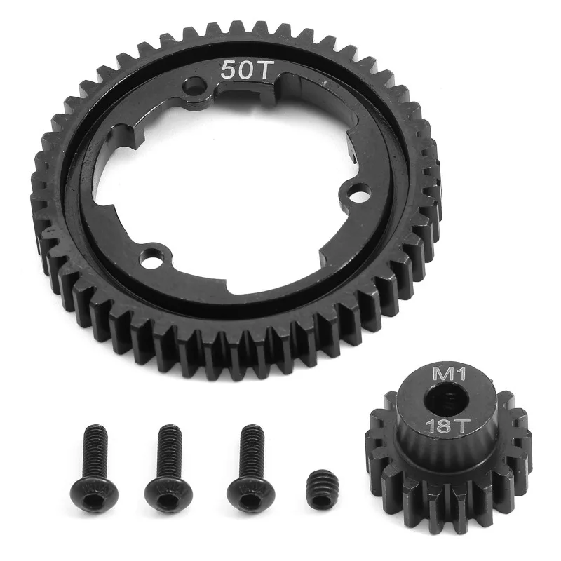 Spur Gear with M1 18T Pinion Gear 6447 6449 for Trxs 1/5 X-Maxx 1/10 E-Revo 2.0 VXL MAXX Upgrade Parts