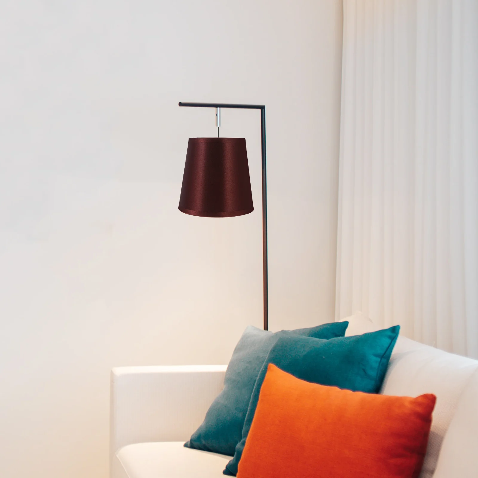 

White Gold Cloth Lamp Shade E14 Handmade Fabric Chandelier Cover For Living Room Dining Room Durable Lamp Accessory Decor