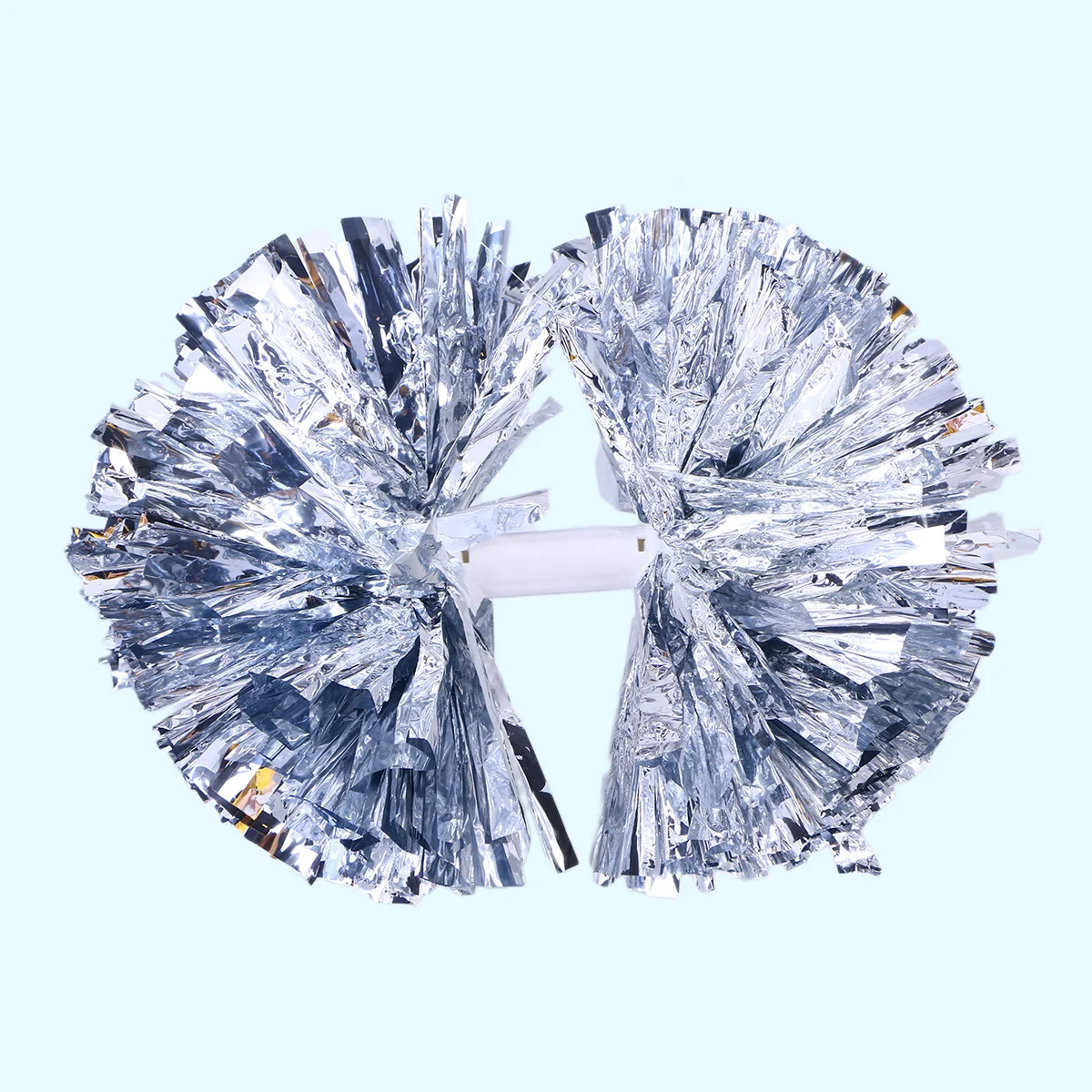 الكريات التشجيعية البلاستيكية الفضية لحفلات الرقص والمناسبات الرياضية وإكسسوارات روح الفريق وديكورات حامل الصمامات #1