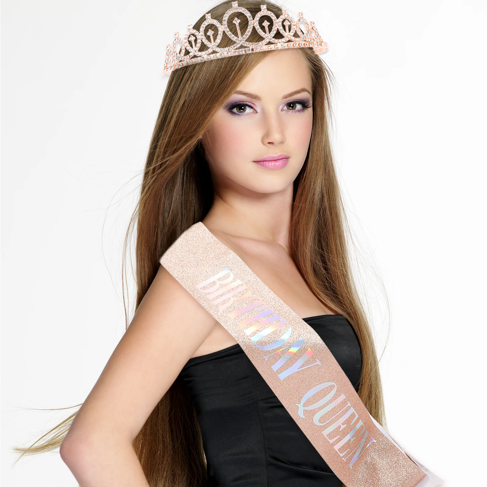 

1 set 1 Set Wedding Birthday Crown Hair Decor Elegant Headpiece Lightweight Comfortable Party Festival Gift Crown Headdress