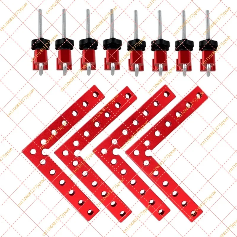 Aluminium Alloy 90° Positioning Squares L-Type Corner Right Angle Clamp Woodworking Tool 4 Pack