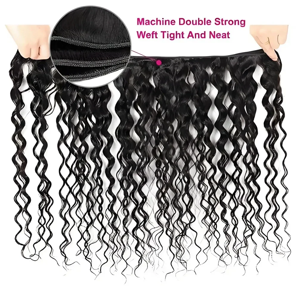 Extensiones de cabello humano MAGICSTONE, extensiones de pelo ondulado brasileño sin procesar 10A, extensiones de cabello humano mechones con ondas de agua de 10 y 30 pulgadas