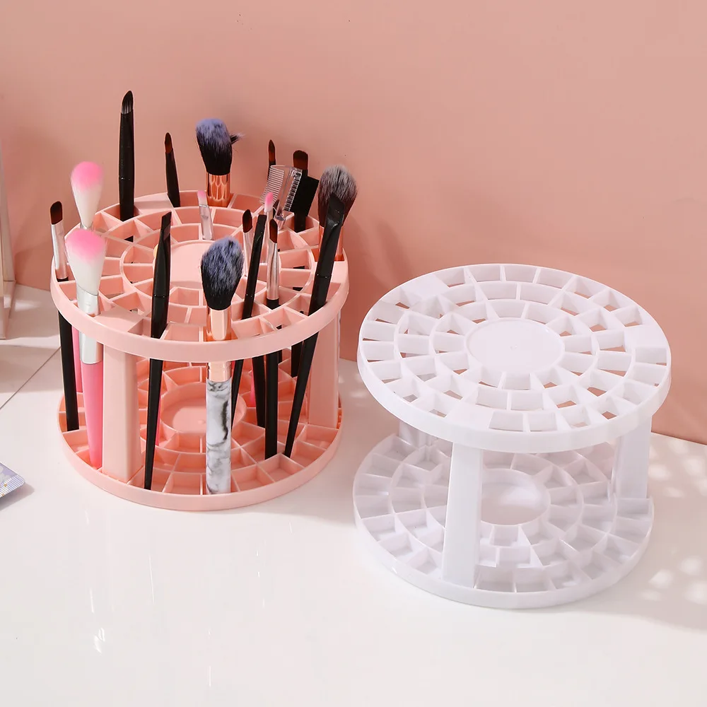 Round Multifunctional Desktop Shelf Plastic Finishing Pen Holder Cosmetics Storage Shelf