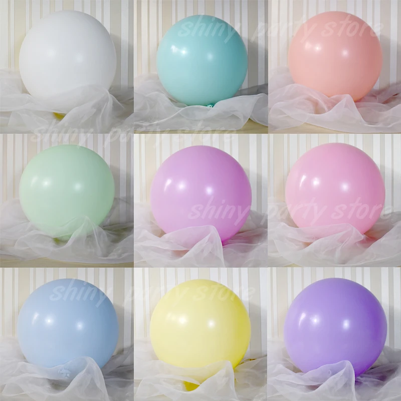 Latex Round Macarone Balloons, Helium Air Balls, Wedding Decoration, Birthday Party Supplies, 5, 10, 12, 18Inch