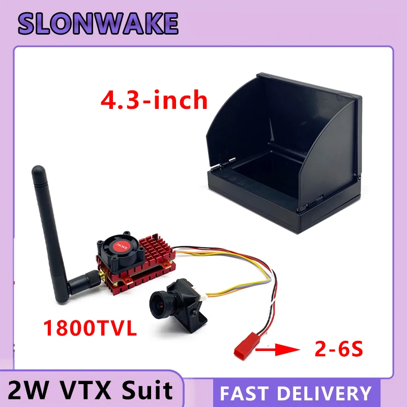 SLONWAKE 5.8G 2W VTX FPV 1800TVL Camera Starlight Night Vision FPV Camera Freestyle Drone Quadcopter Model