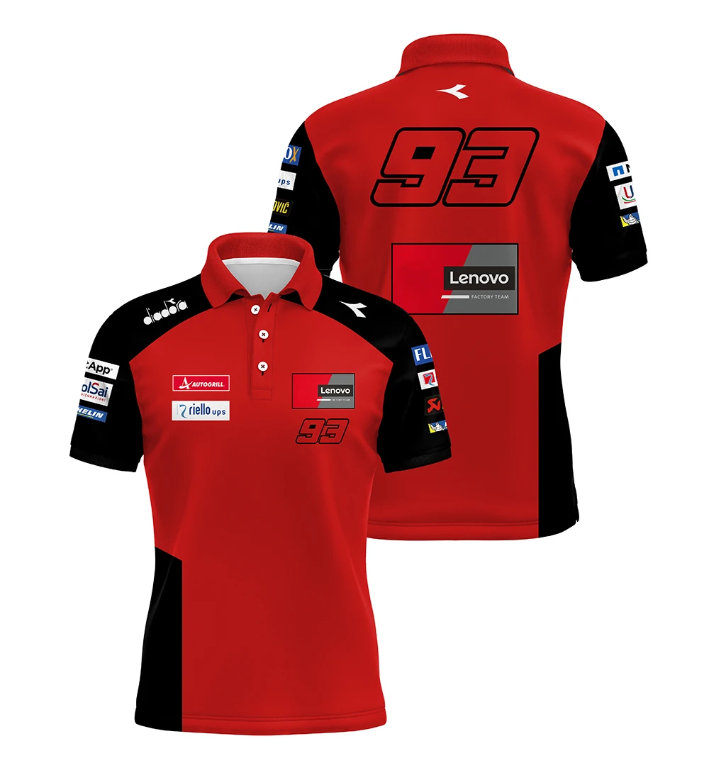 2025 New outdoor extreme sports racing T-shirt Hot selling bicycle Polo shirt Comfortable quick drying top Harajuku style