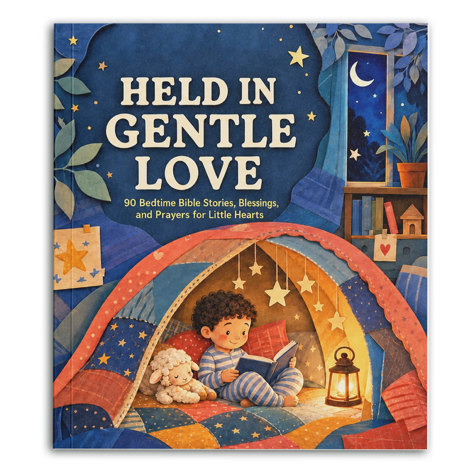 Held in Gentle Love – 90 Bedtime Bible Stories, Blessings & Prayers for Little Hearts, Christian Family Reading, Watercolor
