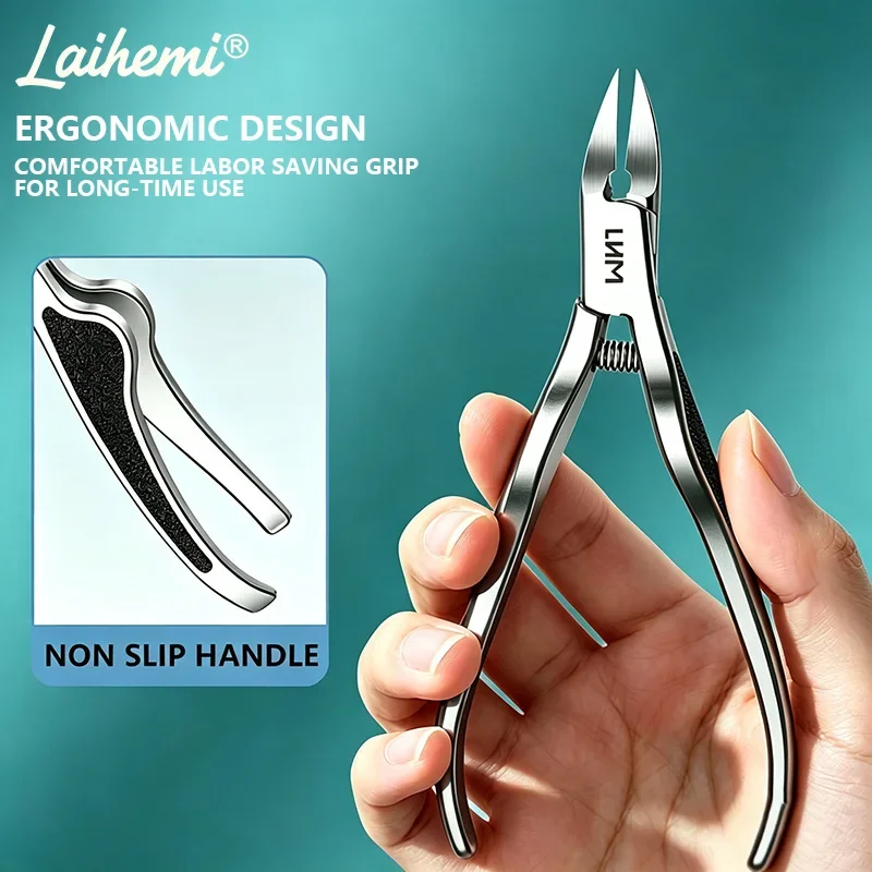 Heavy Duty Toenail Clippers, Ultra-Sharp Stainless Steel Ingrown Toenail Clippers, Curved Jaw Nail Trimmer for Thick Hard Nails