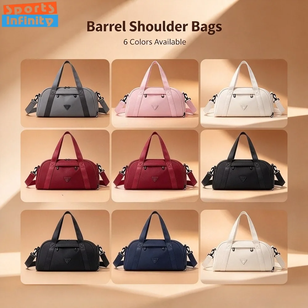 Nylon Yoga Bag Unisex 20-35L Crossbody Shoulder Bag Solid Gym Bag For Short Trip & Business Travel