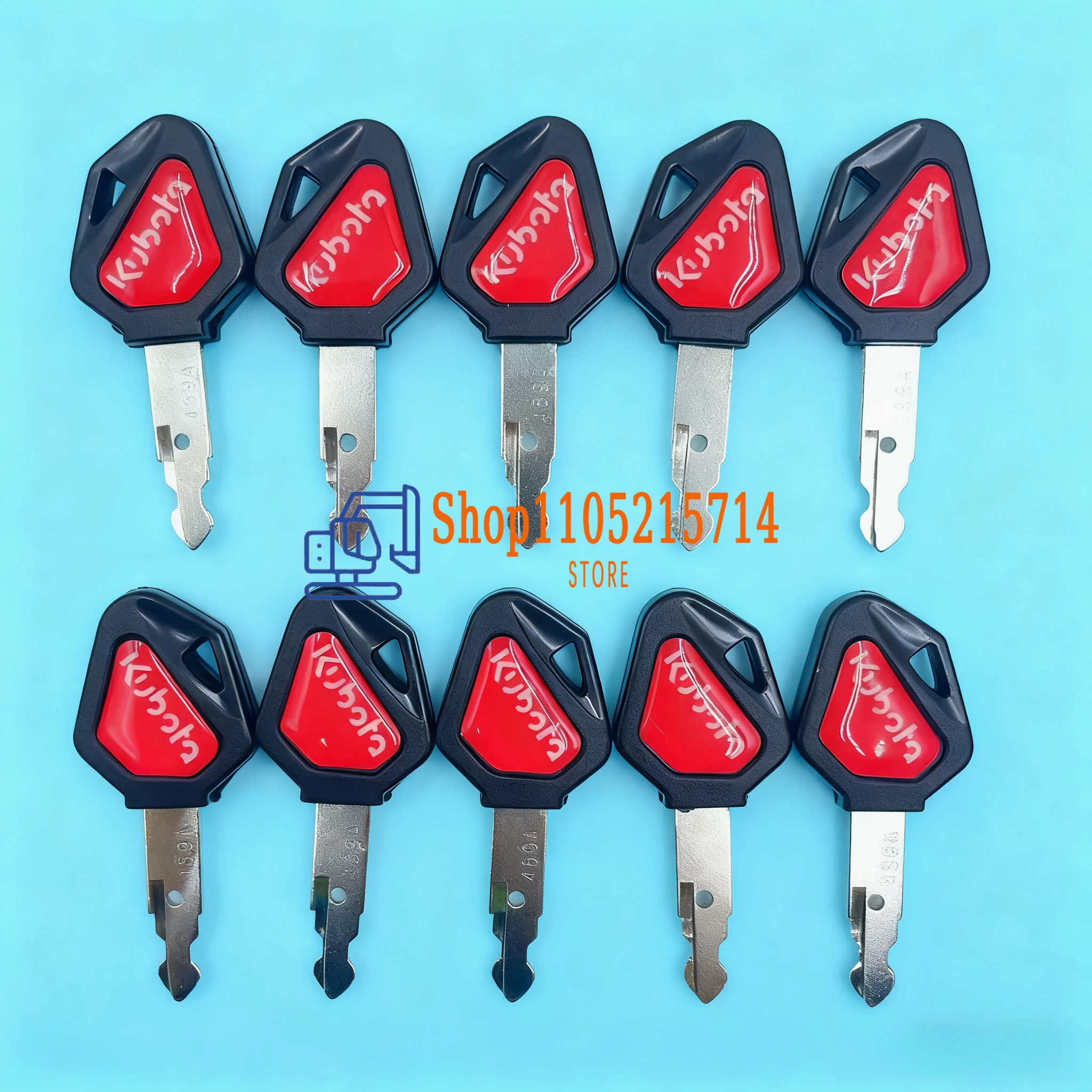 5PCS/10PCS 459A Key RC461-53930 for Kubota U15/30/135/155/161/163 Mini Excavator 5 Excavator Accessories Ignition Key Start Key