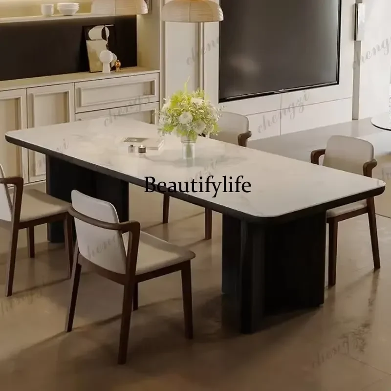 Nordic Square Dining Table Modern Luxury Home Furniture for Living Room Salon Party Event Reading Tavolo Pranzo