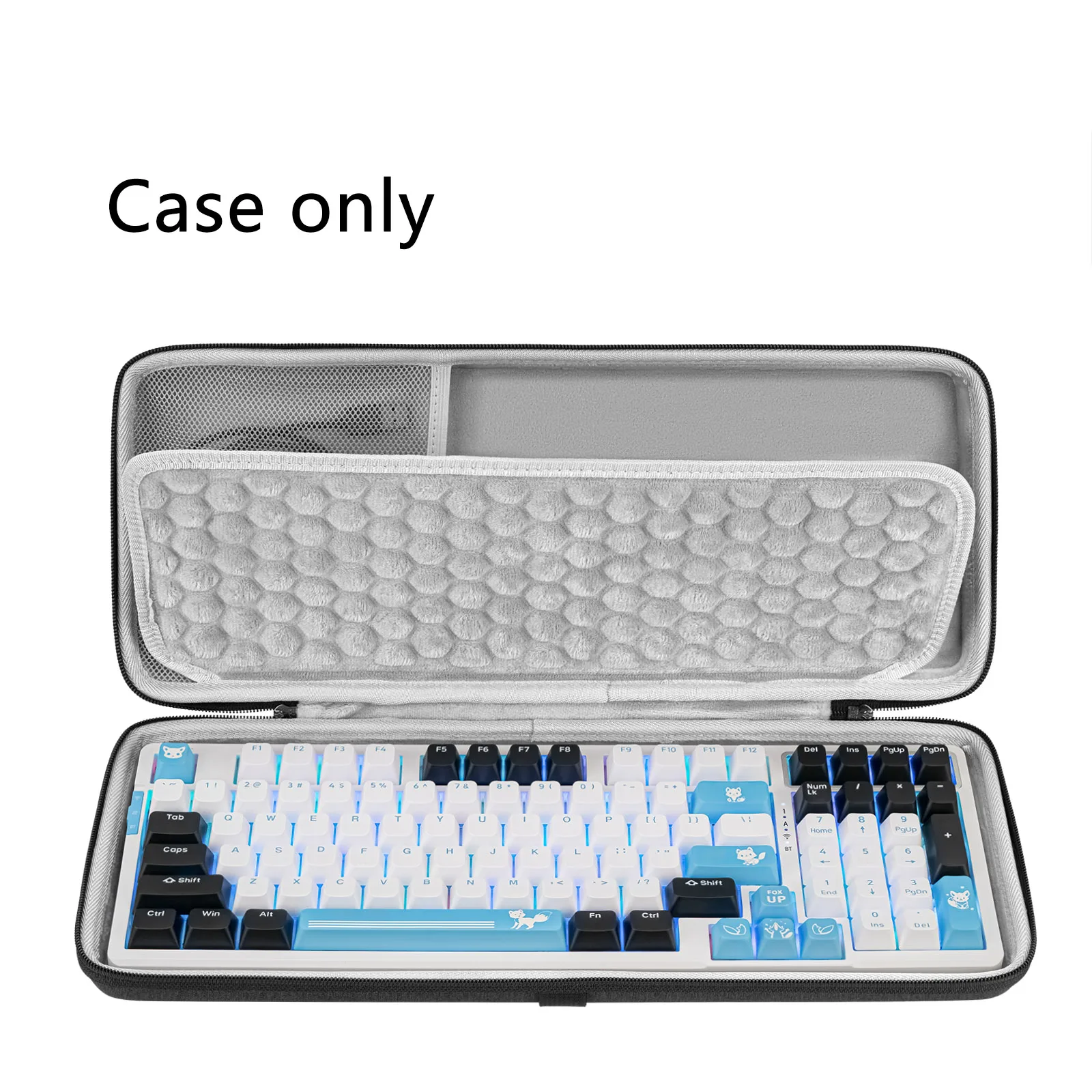 

Geekria Keyboard Case for 100keys Portable Keyboards, Hard Shell Carrying Bag Compatible with AULA F99, RK Royal KLUDGE RK100