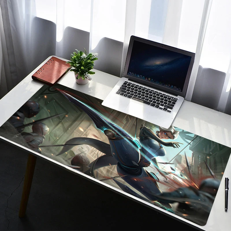 

Mouse Pad Laptop Non Slip Extended Desktop Mouse Mat Anime Keyboard Pad L-league of Legends Camille Gaming Accessories Mousepad