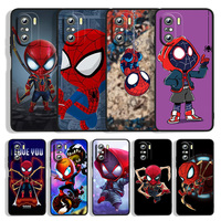 Marvel Cute Spiderman For Xiaomi Redmi 12C 11A 10C 10X 9T 9C 9AT 8A 7A 6A 5A A2 A1 Y3 Y2 Prime Plus Black Phone Case