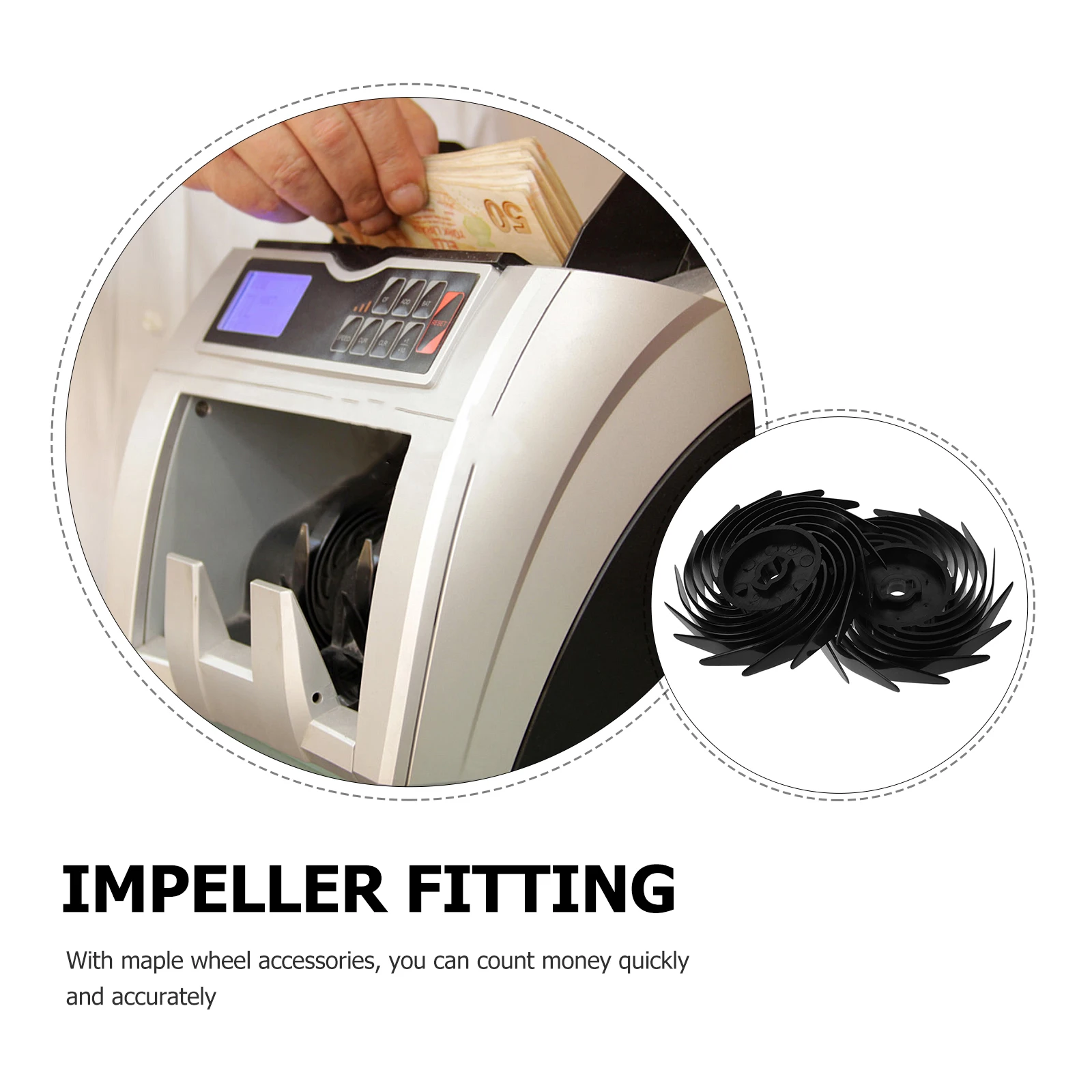 

2pcs Currency Counter Wheel Replacement Plastic Wheel For Money Counting Machine Accessories Sturdy Part Gear Replacement