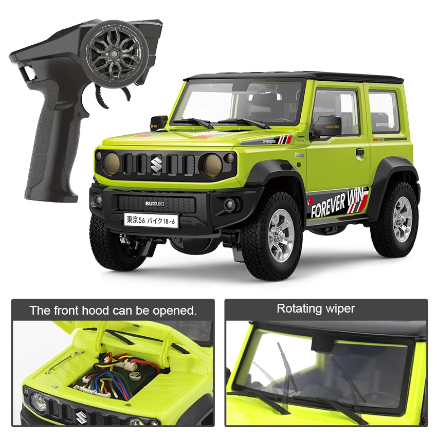 HG4-53 Pro con licencia SUZUKI JIMNY 1/16 escala 2,4G Control remoto coche simulación luz sonido humo sistema proporcional RC Crawler