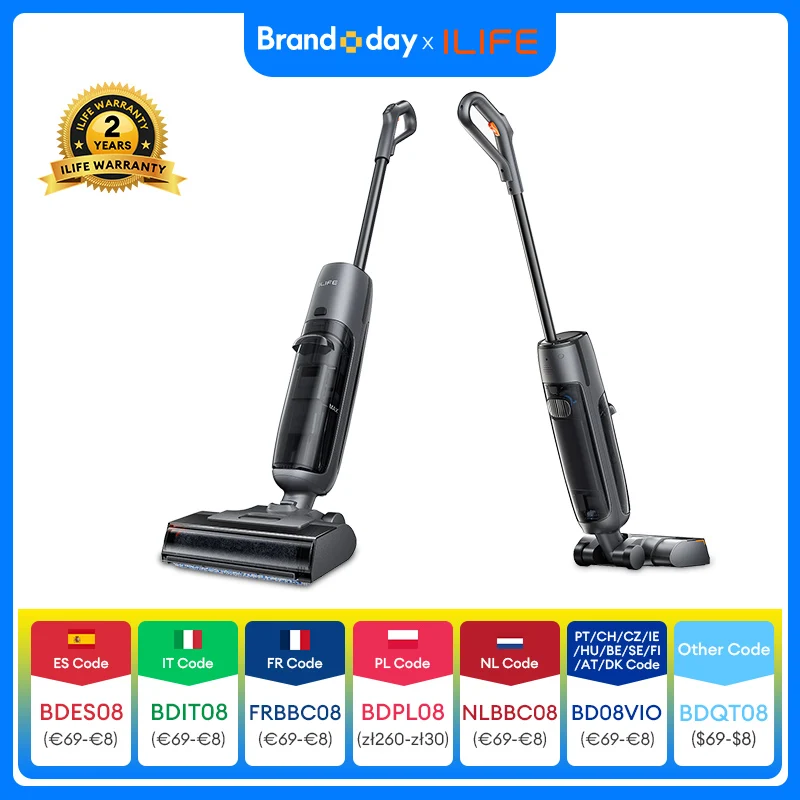 ILIFE W90 Pro Mopa Inteligente Inalámbrica para Limpieza en Seco y Húmedo, Succión de 7000 Pa, Autolimpieza en 1… — oferta en AliExpress