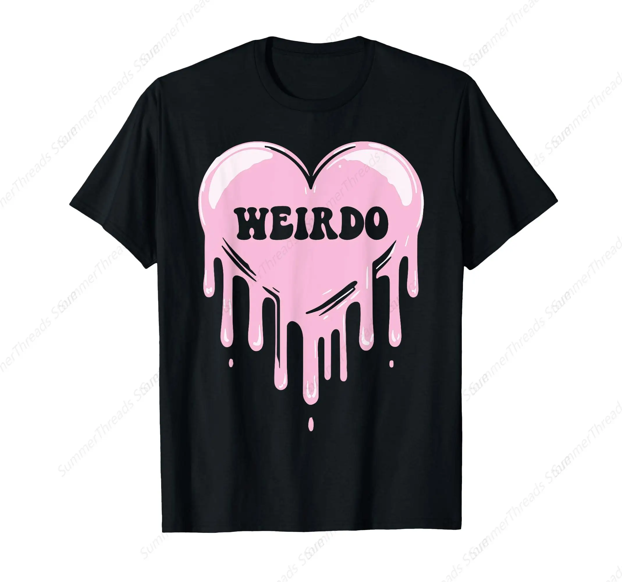 Weirdo Dripping Heart Pastel Goth Emo Punk Aesthetic T-Shirt