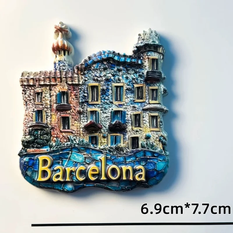 3D Resin Spain Fridge Magnet Barcelona Madrid Sevilla Valencia Landmark Travel Souvenir Refrigerator Home Decor