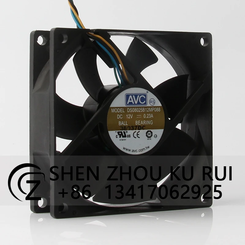 Case Cooling Fan Temperature Control Server Chassis for AVC 12V 0.23A 80X80X25MM 8025 DS08025B12MP088