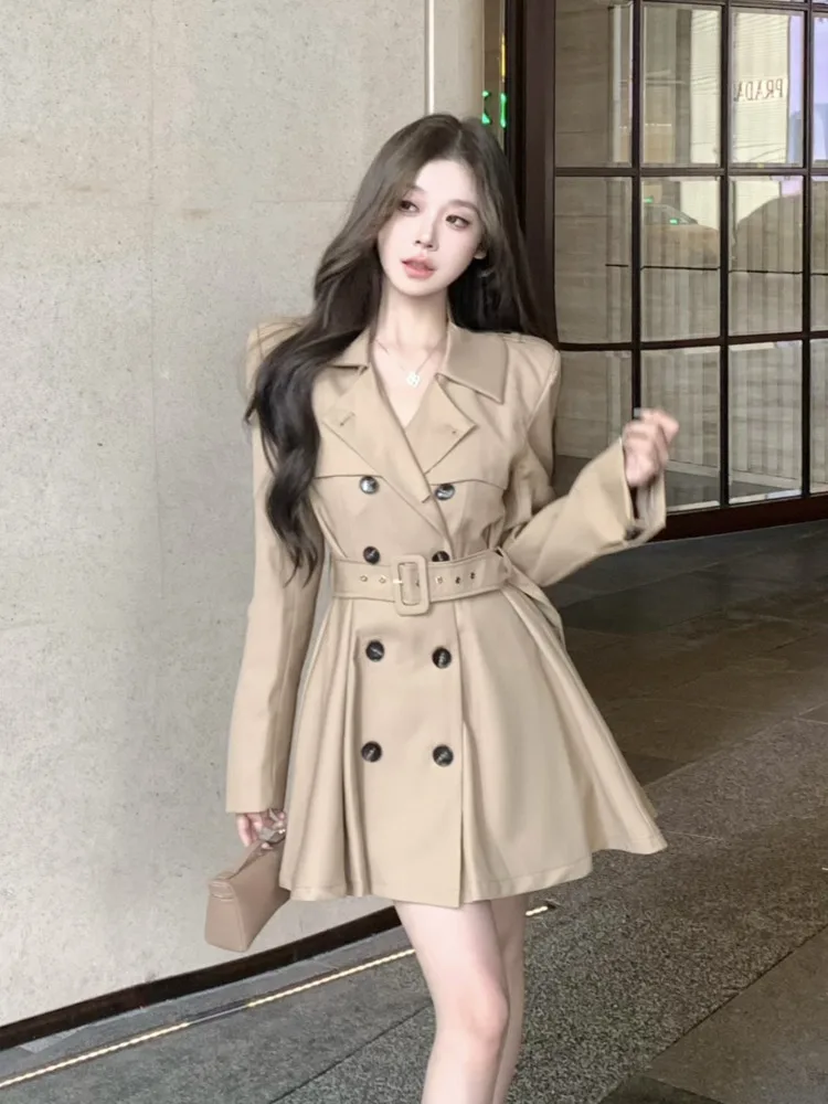 High Quality British Style Trench Coat For Women 2024 Autumn Fashion Casual Long Windbreakers Coats Korean Elegant Belt Overcoat