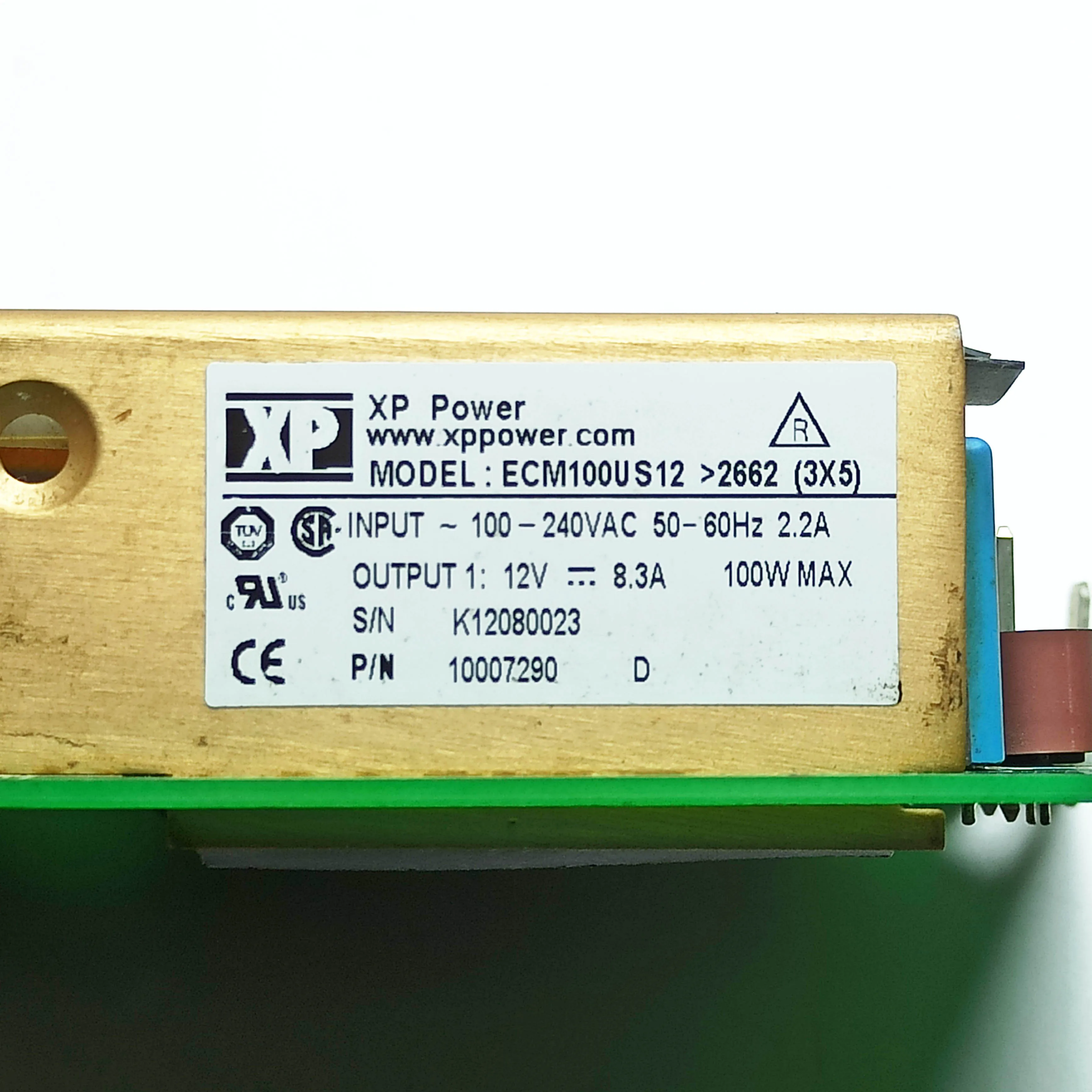 Placa industrial do poder, 10005634 REV D, XP ECM100US12 2662 12 8.3A, A5E10000129