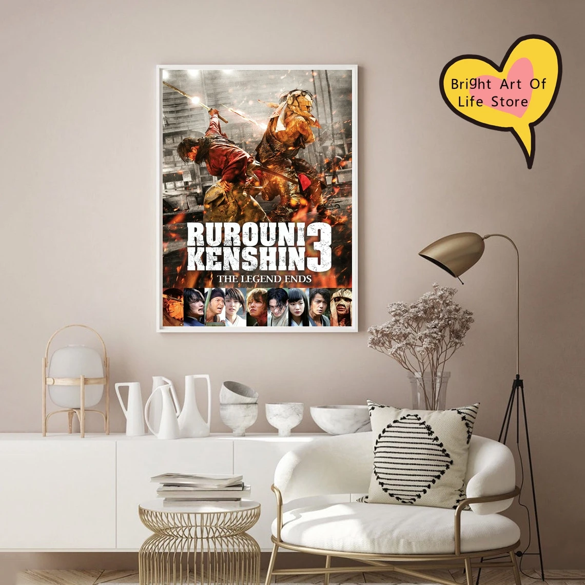 Rurouni Kenshin الجزء الثالث The Legend ينتهي ملصق الفيلم ديكور المنزل طلاء جدران (بدون إطار)