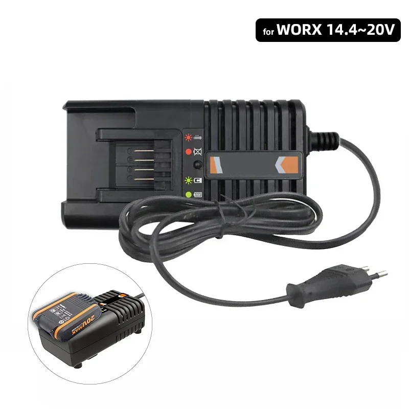 Charging for WORX 14.4V 18V 20V Power Tools EU Plug WA3860 Battery Charger for WA3550 WA3553 WG629 WA3760 WX390 WX176