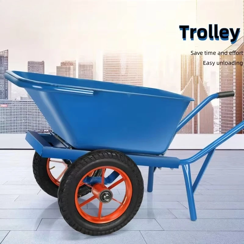 New Products Low Prices Hand Carts Trolley Carts Heavy Duty Wheel Barrow Metal for Garden Construction Steel Wheelbarrow Tools