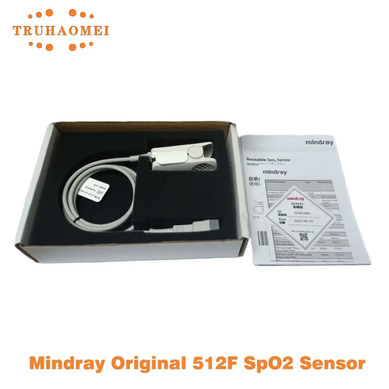 For Mindray Patient Monitor Reusable Original 512F SpO2 Sensor Adt Adult Finger Clip Short Line 512F-30-28263