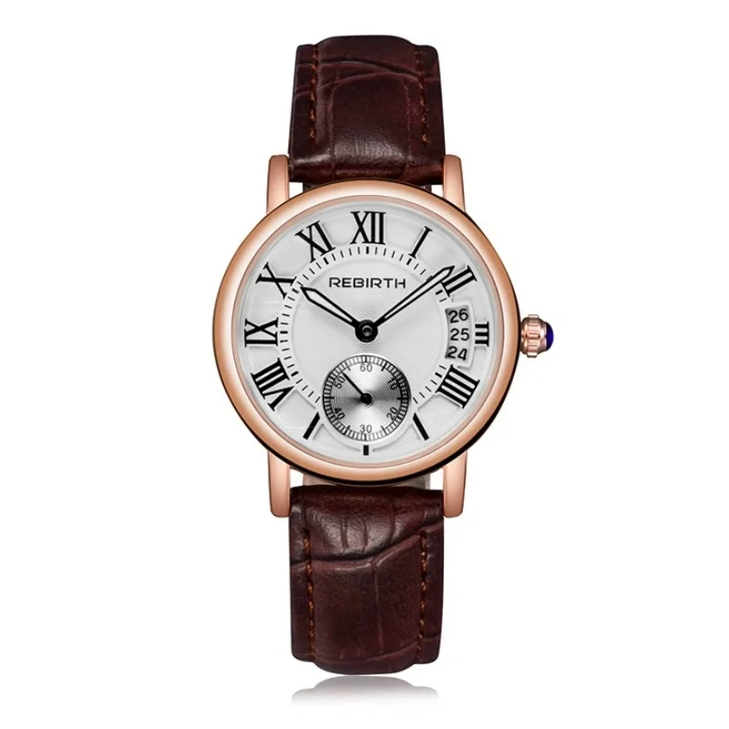 Renascimento 2012 marca original escala romana dial relógio de quartzo para mulheres moda elegante vida à prova dwaterproof água senhoras relógios