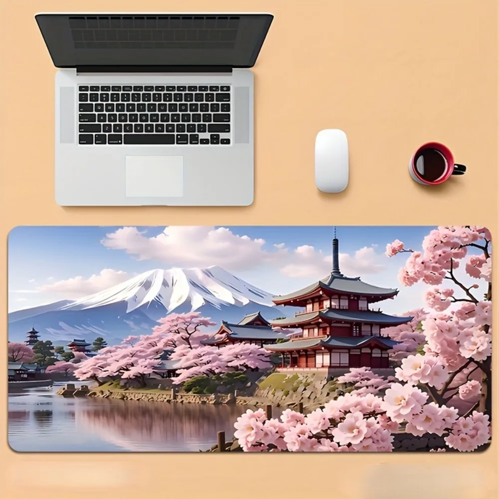

Cherry Blossom Large Mouse Pad , Gaming Mousepad Keyboard Gamer Rubber Anti-wrinkle Anti-Slip Bottom Desk Mat playmat