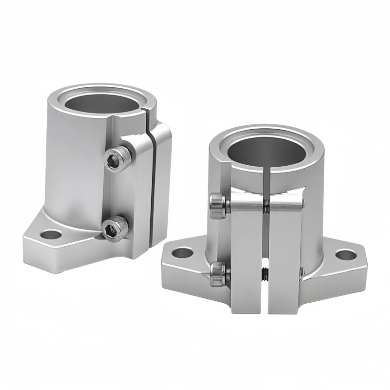 1pcs Open Flange Long Guide Shaft Support SHFTL Series Bracket Base Aluminum SHFL Type Optical Axis Fixed Seat
