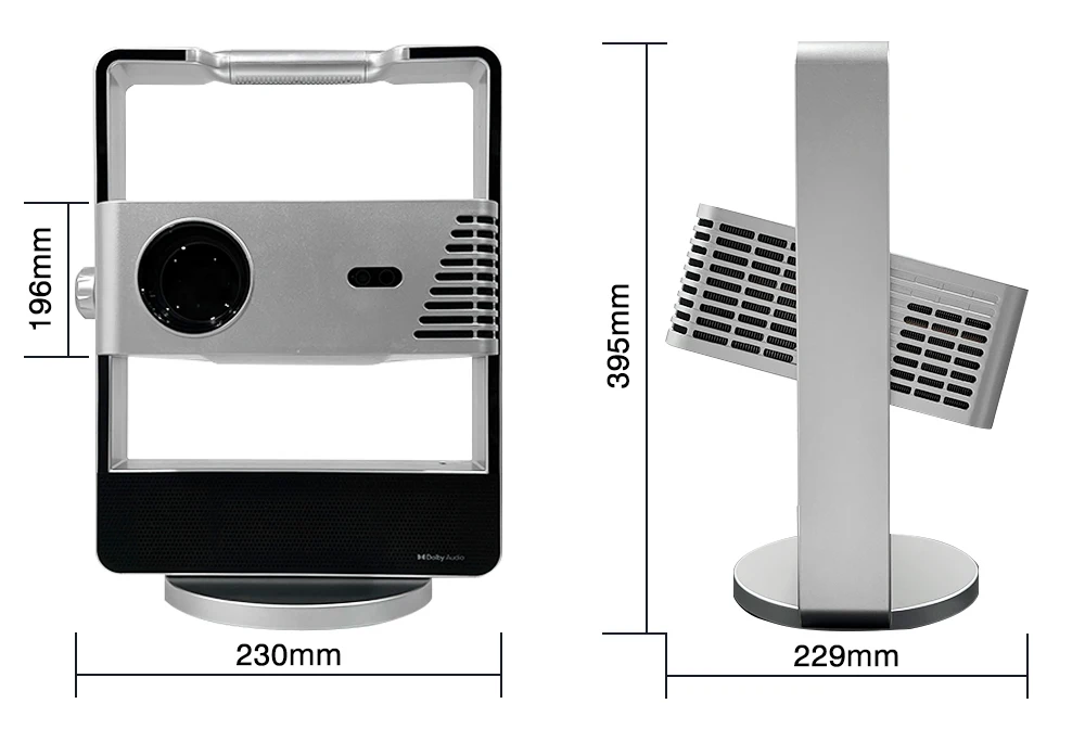 

T11 Dolby Audio Native1080P 360° Rotatable Projector Smart Android 500 ANSI Lumens Support 4K Video Auto Focus Home Theater