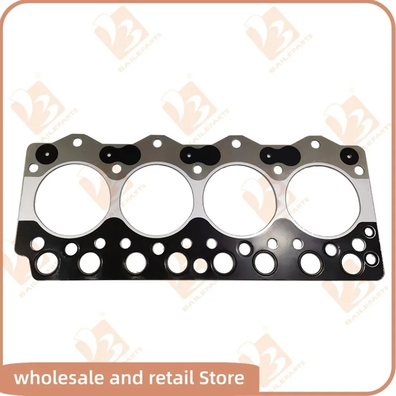 4D95 For Komatsu Engine Forklift Cylinder Head Gasket 4 Cylinders Piston Ring 95*2+2+4mm Overhaul Rebuild Kit Engine Parts