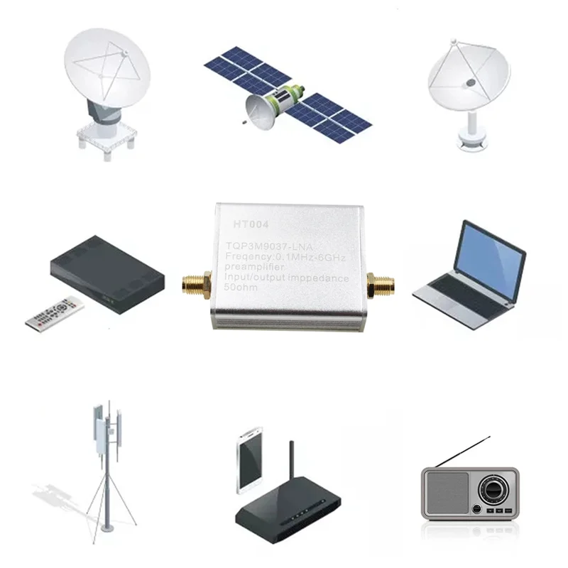 -RRKK 100K-6Ghz Полнодиапазонный малошумящий усилитель, предусилитель с высоким коэффициентом усиления 20 дБ, модуль LNA для радиочастотного и программного обеспечения SDR