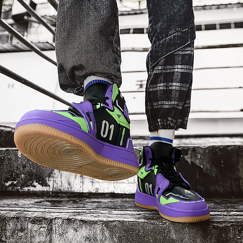 Men‘s Luxury Casual Basketball Shoes Mecha Warrior Cushion Fashion Breathable Non Slip Sports Sneakers for Youth Student Comfort