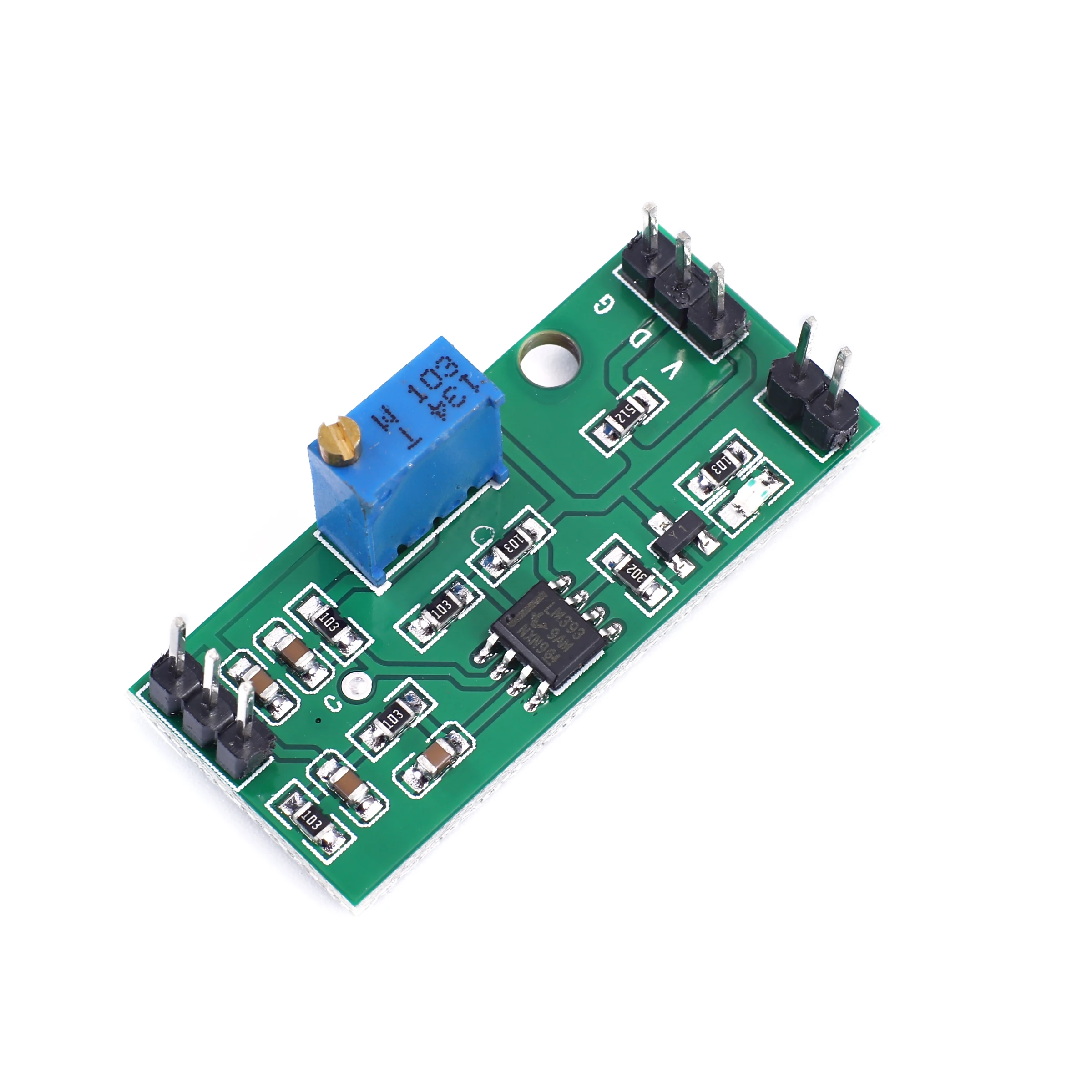 Módulo comparador de voltaje LM393 3,5-24V Control de comparador analógico de salida de alto nivel con indicador LED