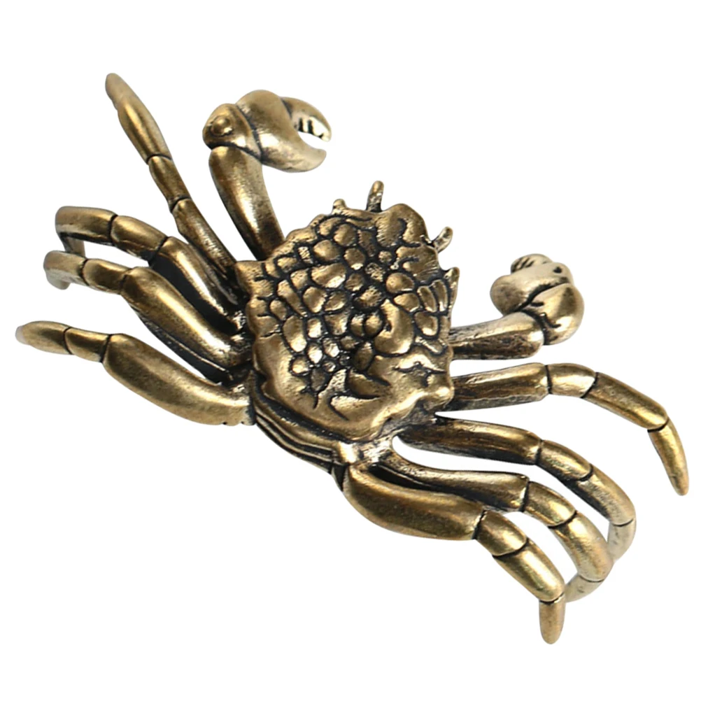 

Vintage Style Crab Statue Exquisite Brass Decor Retro Desktop Adornment Unique Artistic Gift for Home Crab Ornament
