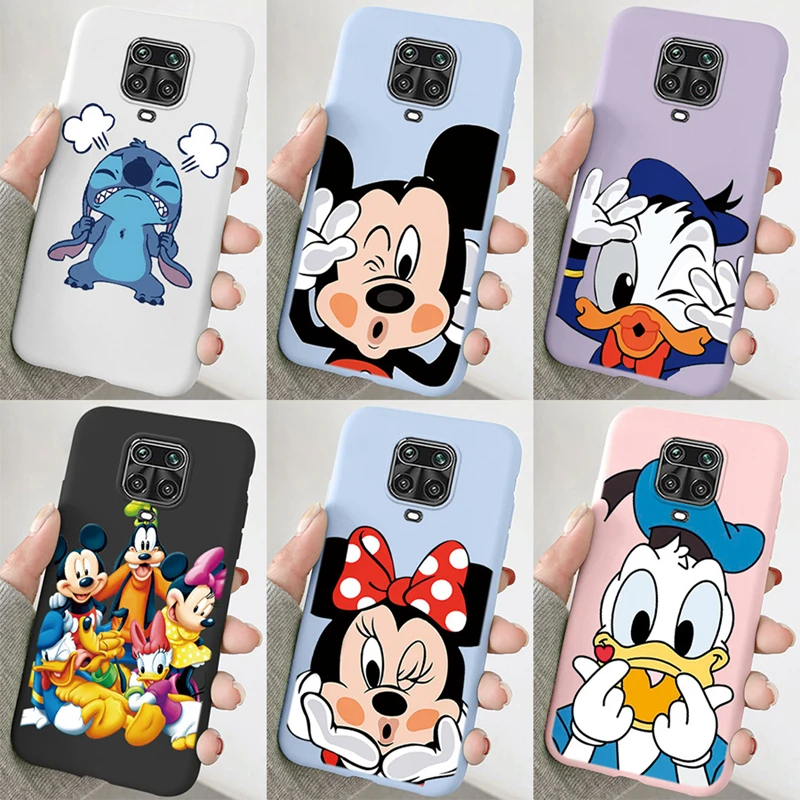 for Xiaomi Redmi Note 9 Pro 9S Note9 S Note9S 9pro Phone Case Cute Mickey Minnie Mouse Daisy Donald Duck Stitch Silicone Cover