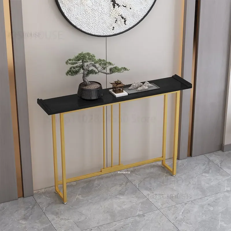 Light Luxury Entrance Furniture Console New Chinese Console Table Modern Minimalist Living Room Offering Table Console Cabinet N