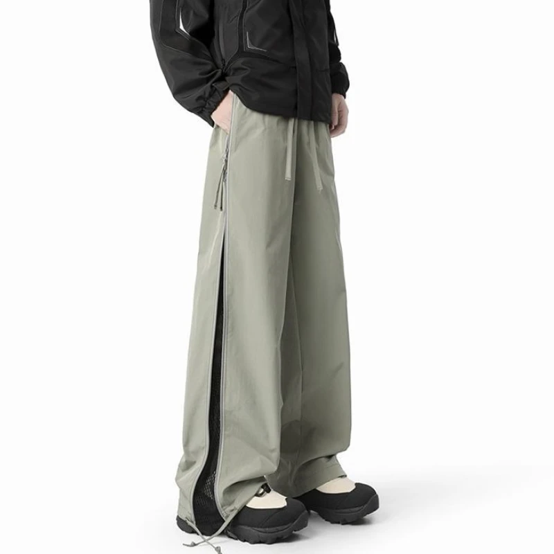 

Широкие мужские брюки высокого качества, уличная одежда, мешковатые винтажные стандартные брюки в корейском стиле, классические модные мужские повседневные брюки в стиле Харадзюку
