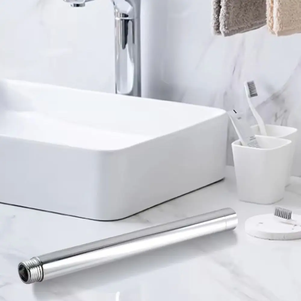 Stainless Steel Shower Head Extension Pipe Adjustable 10cm/15cm/20cm/25cm/30cm Shower Extension Tube Round Shower Arm
